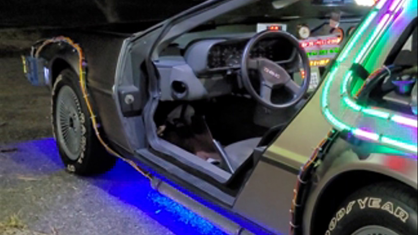 Delorean detalhes interior