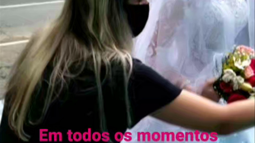 Posicionamento da noiva com seu pai para a Grande Entrada
