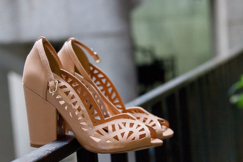 sapato para casamento nude