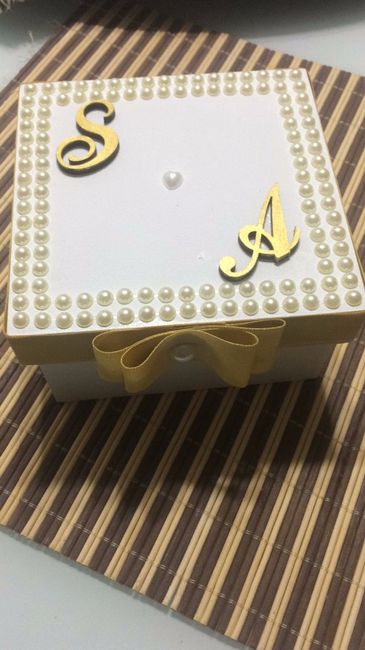 Caixinha dos padrinhos pronta