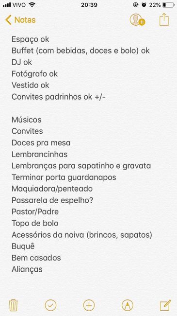 o que já tenho e o que ainda falta