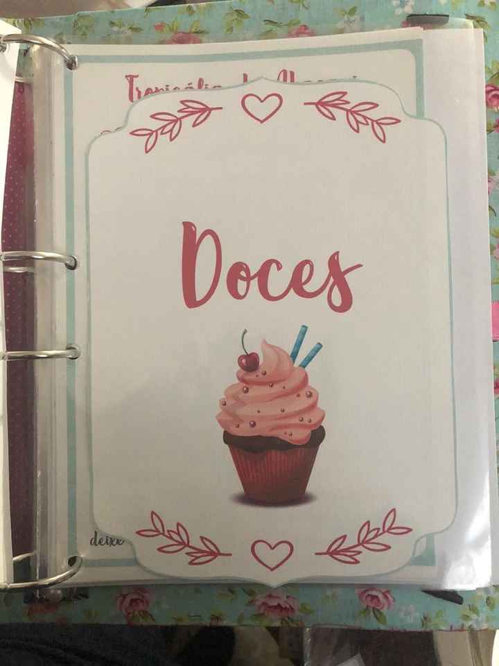 Divisão de doces e salgados