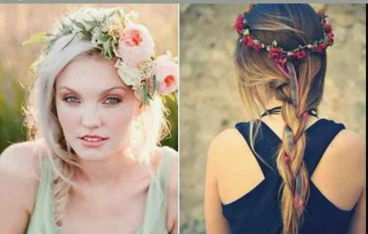 Penteado com coroa de flores - 2