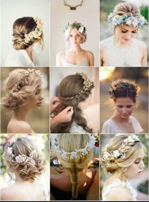 Penteado com coroa de flores - 3