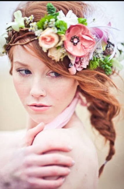 Penteado com coroa de flores - 7