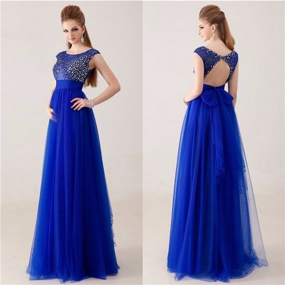 Azul Royal das madrinhas 