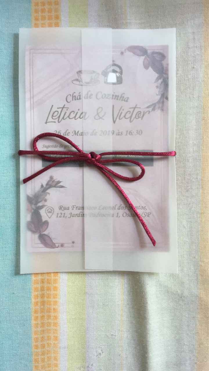 Convite Diy: Chá de Cozinha Prontos 💕 - 1