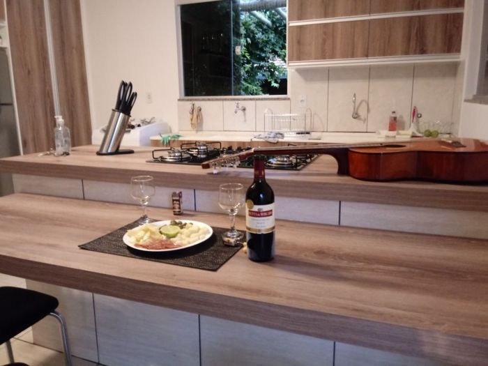 Nosso primeiro jantar na casa nova!