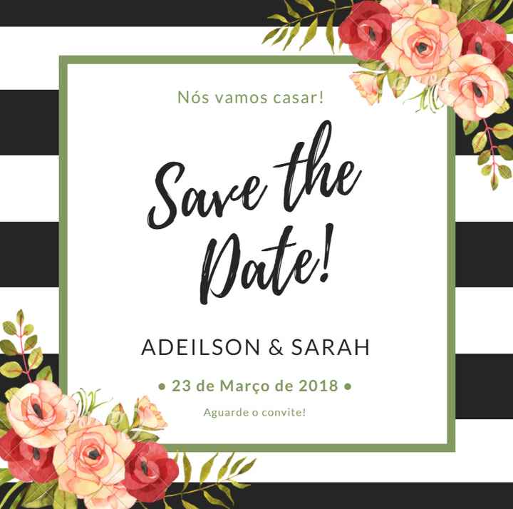 Save The Date - Sarah e Adeilson