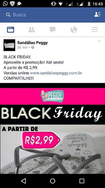 Black friday.. chinelo por 2,99 - 1