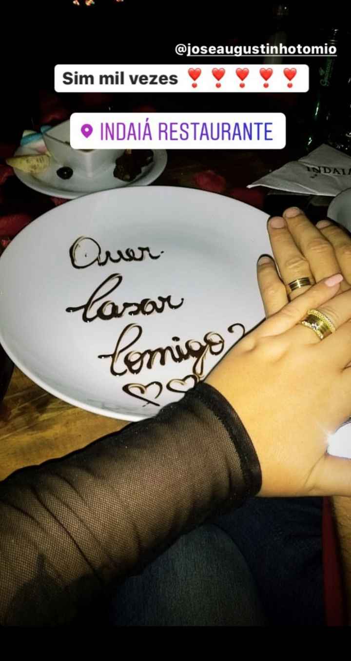 Como foi feito o pedido de casamento? - 1