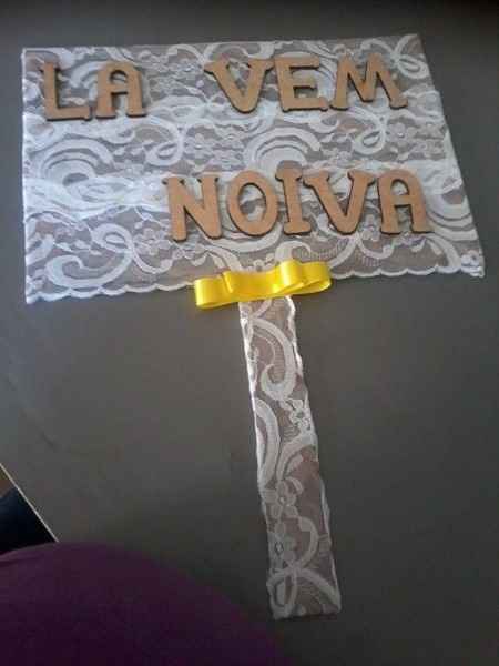 Placa Lá vem a noiva