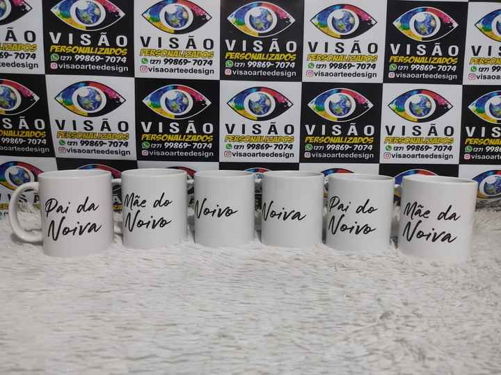 Chegaram os presentes dos pais! Canecas dos pais com frase e convite, com valores. - 3