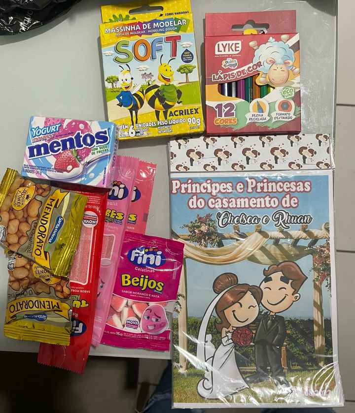 Convite presente das daminhas e pajens + lembrancinhas das crianças - 1