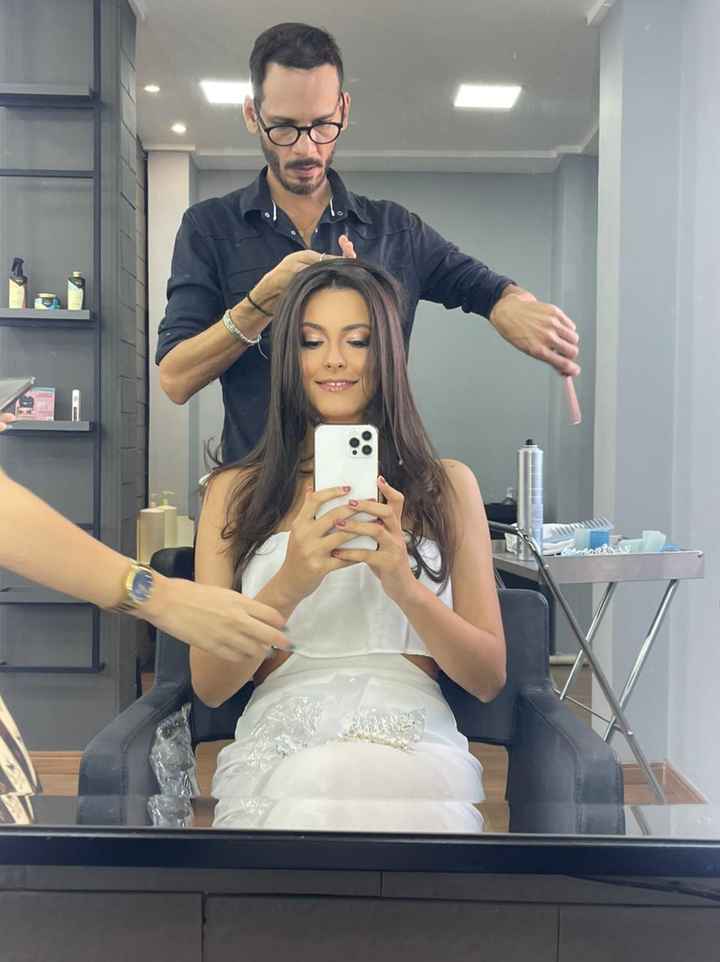 Resultado do teste de maquiagem e penteado. Escolha dos acessórios. 16 dias para o casamento. - 5