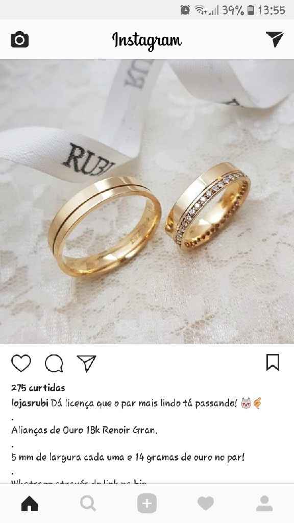 De quê material serão suas alianças? - 1