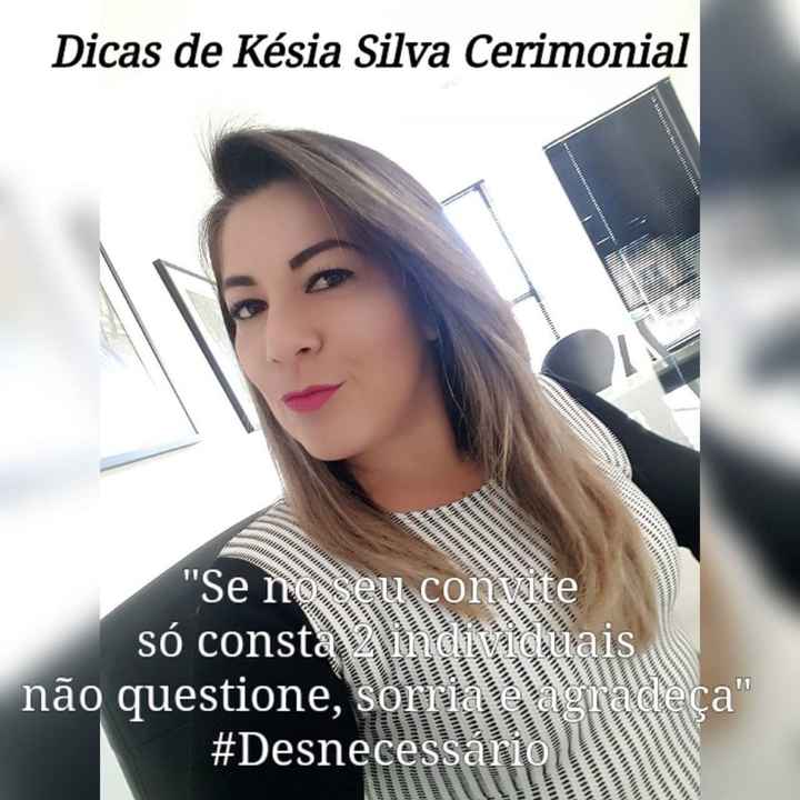 Dicas da minha cerimonialista - 5