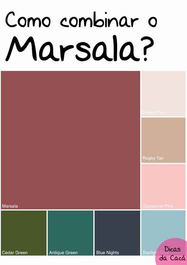 Que cores combinar ao Marsala?
