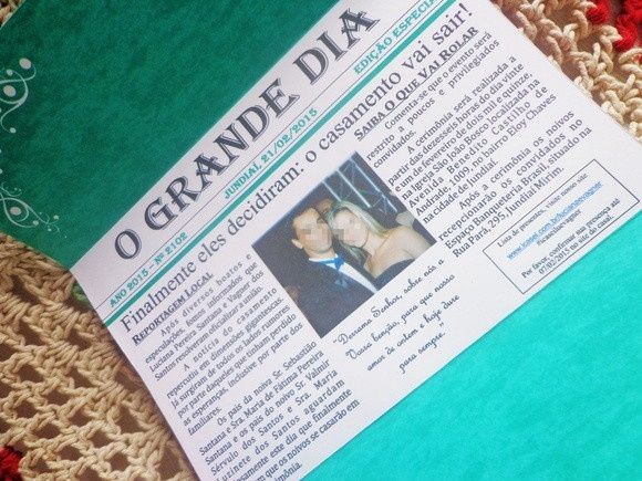 Convite modelo jornal