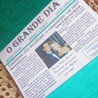 Convite modelo jornal