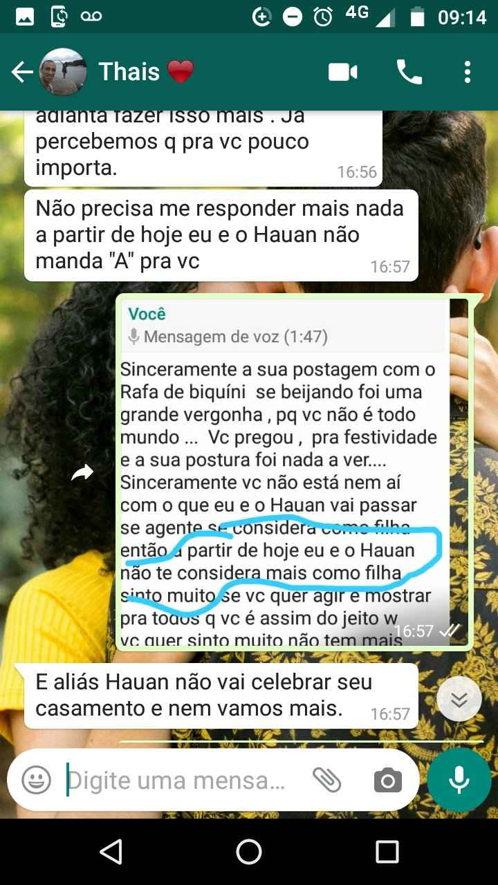 Trecho em que ela recusa o convite