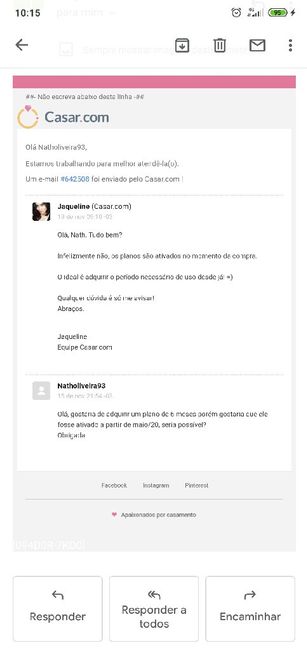 Ativação do site casar.com 1