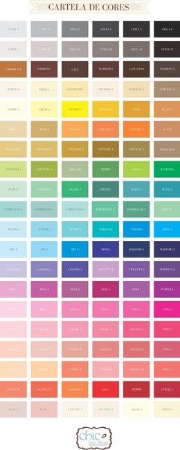 Paleta de cores para se basear