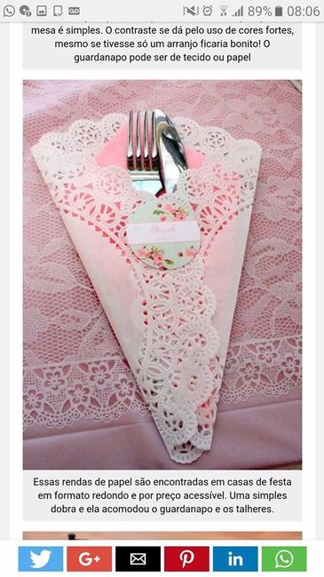 Porta guardanapo feito com papel doilie,um mimooo