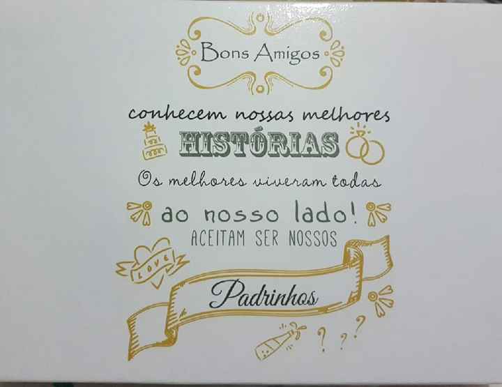 Convite dos padrinhos . #meajudem #socorro #noiva2019 - 1