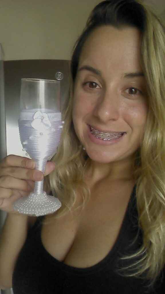 Decidir personalizar minha taça de casamento vem ver - 2