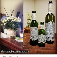 Decoração com garrafas de vinho e azeite - 2