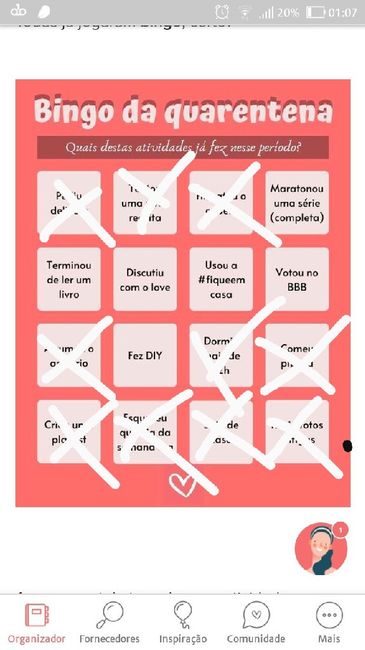Bingo da quarentena: quem se atreve? #NoivasEmCasa 2
