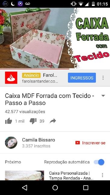 Meu diy lembrancinha - caixa mdf forrada com tecido 4