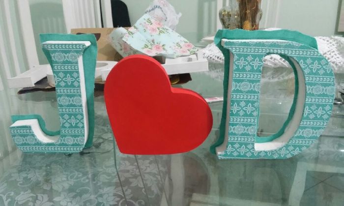 Detalhes do meu noivado #12: as letras mdf estão quase prontas *--* venham ver!! - 3
