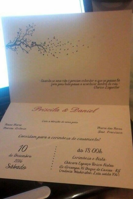 Meu convite de casamento - 1