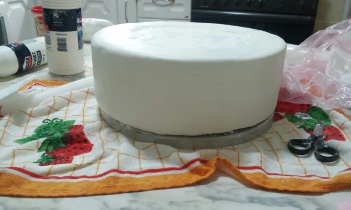 Detalhes do meu noivado #16: ai meu deus!!!! meu bolo fake estÁ pronto!! venham ver *-----* - 2