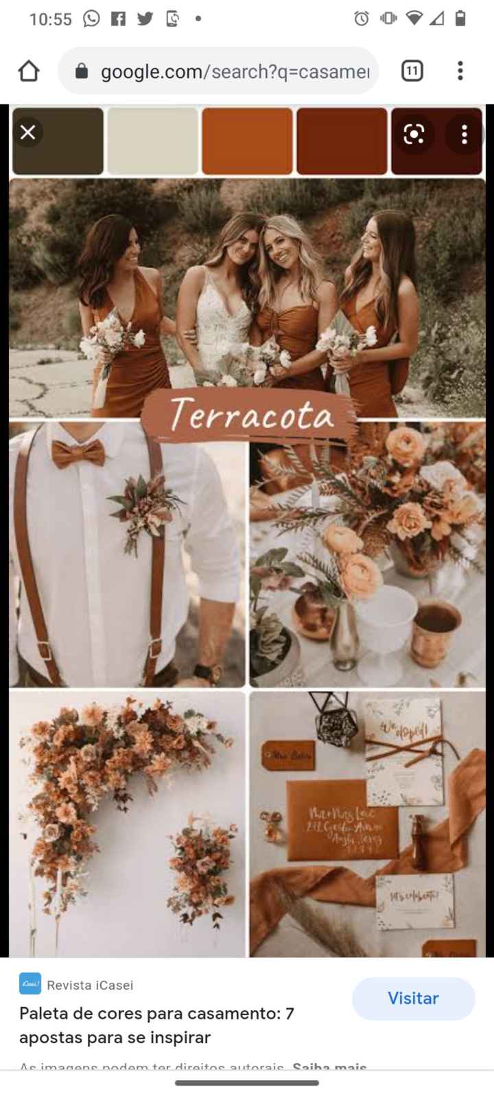 Qual a cor do terno fica melhor no terno dos padrinhos e do noivo quando a paleta de cores é terraco