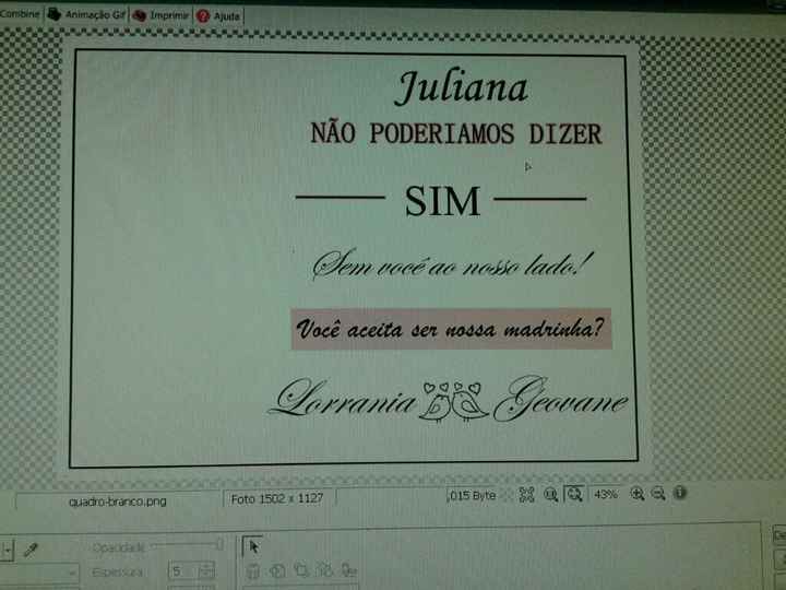 Convite dos padrinhos... inspiração. - 2
