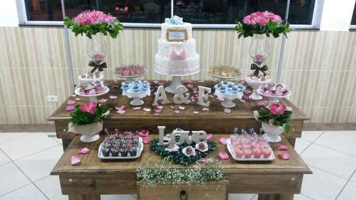 mini wedding decoração