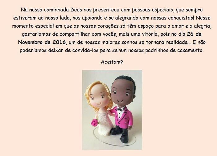 Convite Padrinhos