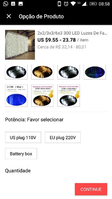  Cortina led aliex me ajuda com voltagem - 1