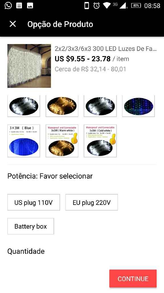  Cortina led aliex me ajuda com voltagem - 1