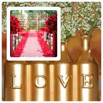 "Meu casamento nas cores vermelho e dourado - Caroline