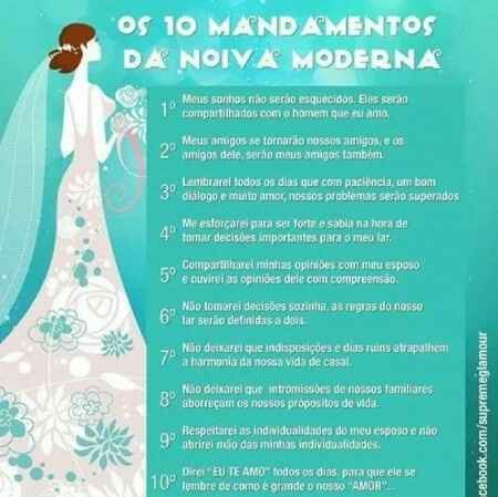 Os 10 mandamentos da noiva moderna - 1