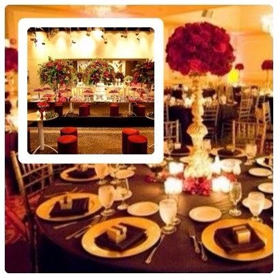 "Meu casamento nas cores vermelho e dourado - Caroline