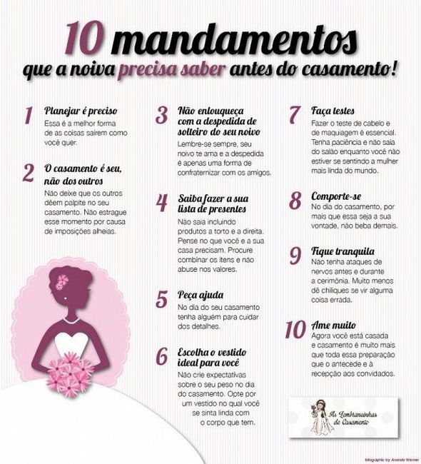 Os 10 mandamentos que toda noiva deve saber antes do casamento - 2