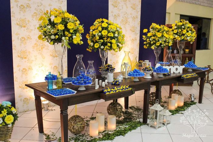 1. Azul com AMARELO