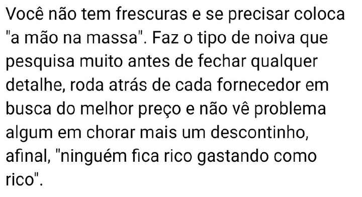 Que tipo de noiva você é : - 1