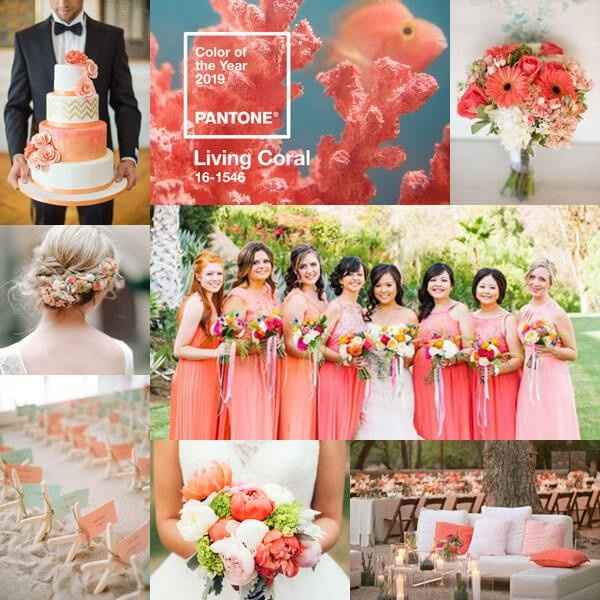 Living coral para casamento