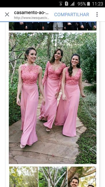 Cor do vestido das damas de palma - 1